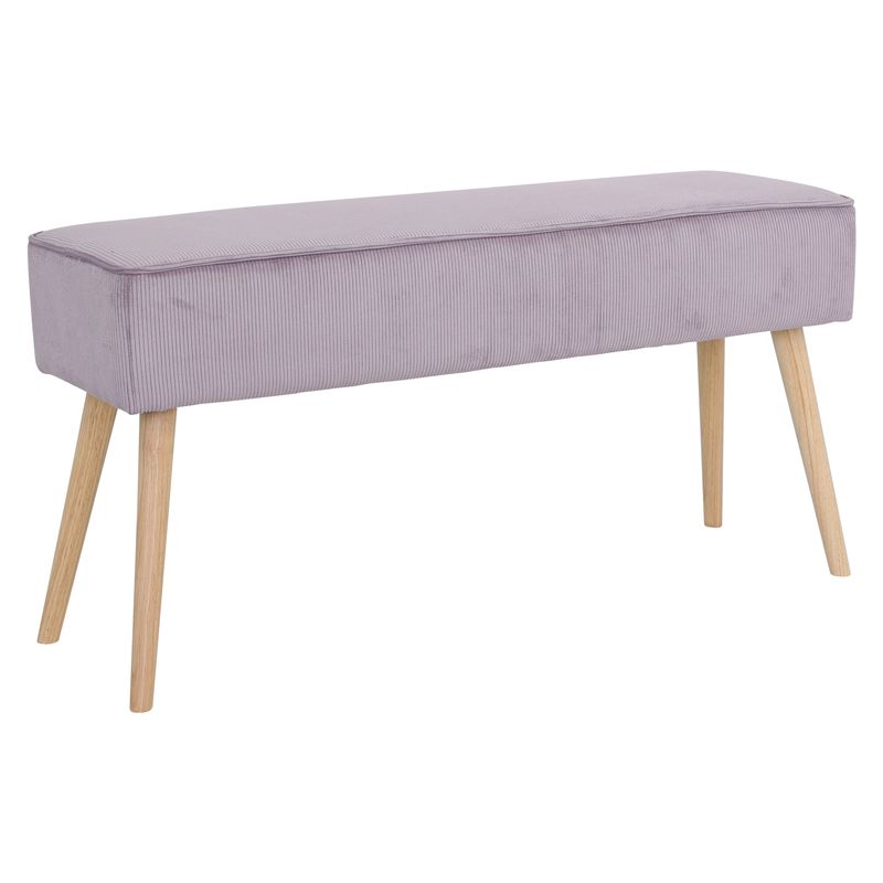 Banc velours c?telé lilas