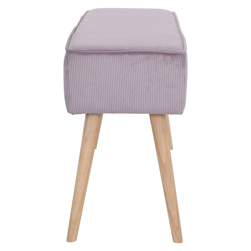 Banc velours c?telé lilas
