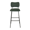 Chaise de bar velours c?telé vert foncé SEMA
