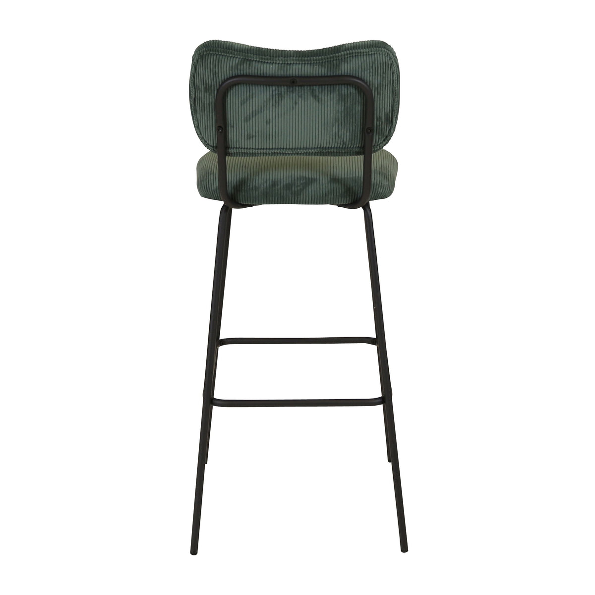 Chaise de bar velours c?telé vert foncé SEMA