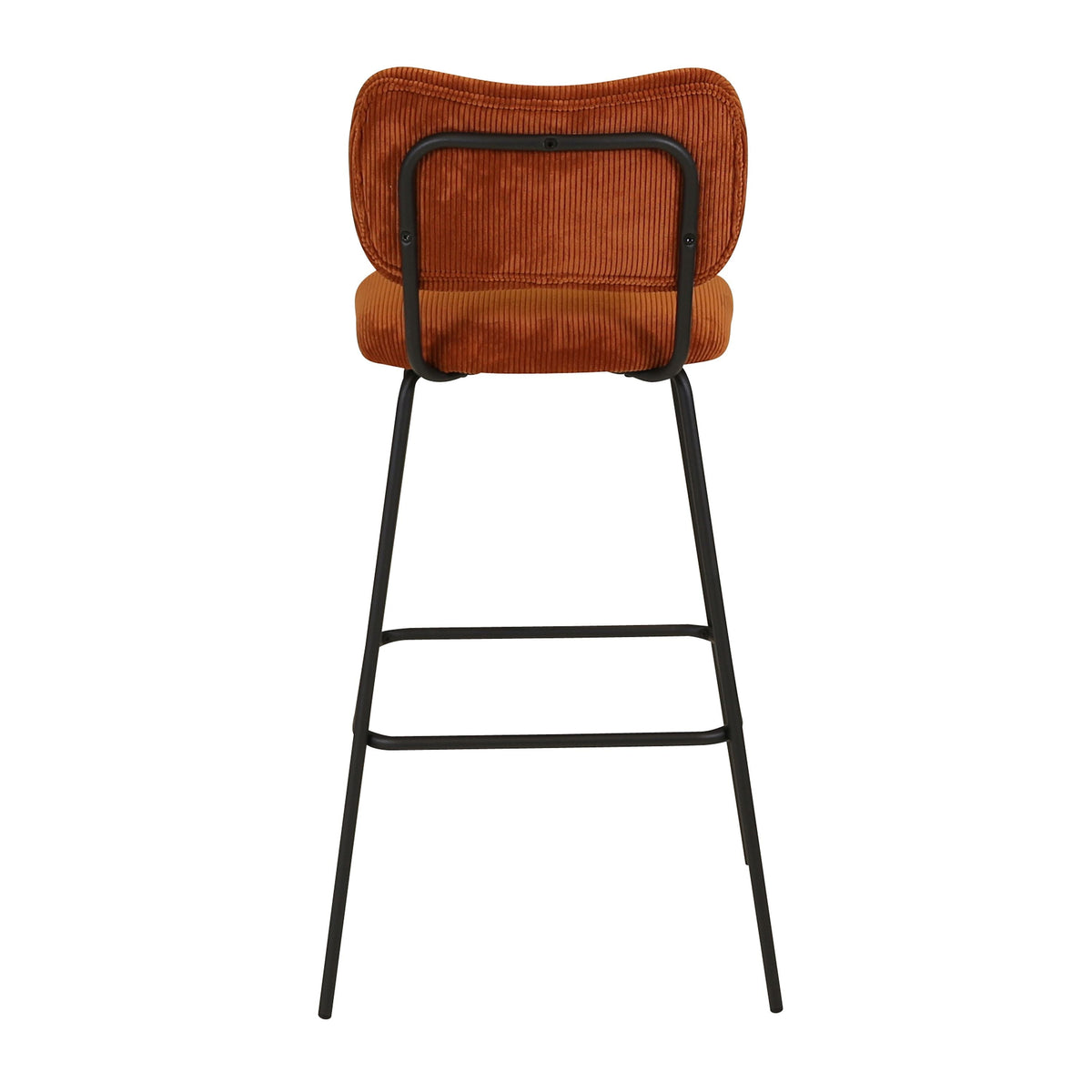 Chaise de bar velours c?telé marron foncé SEMA