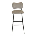 Chaise de bar velours c?telé gris acier SEMA