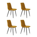Chaise repas velours c?telé miel