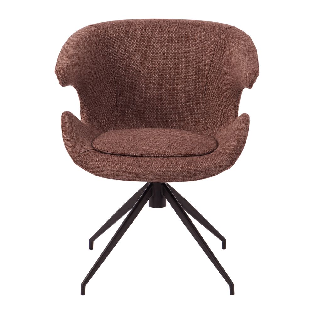 Chaise repas accoudoir tissu rouge