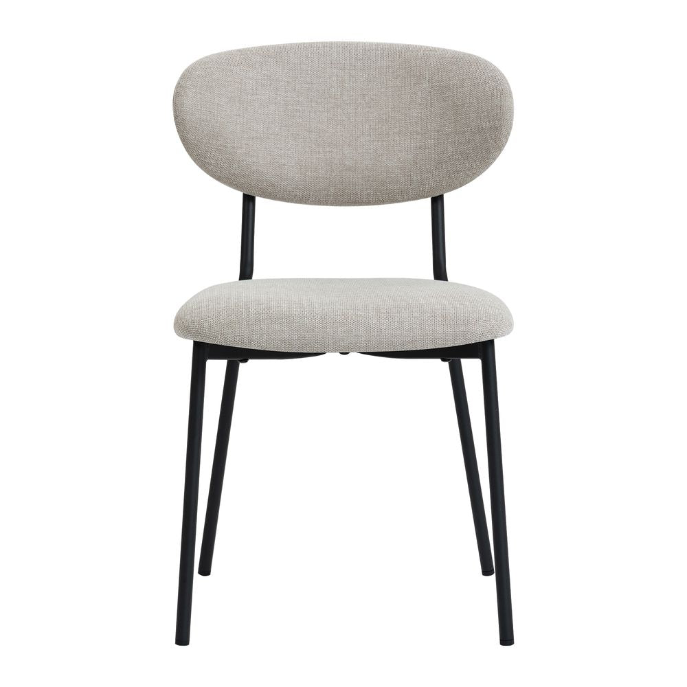 Chaise repas en tissu beige