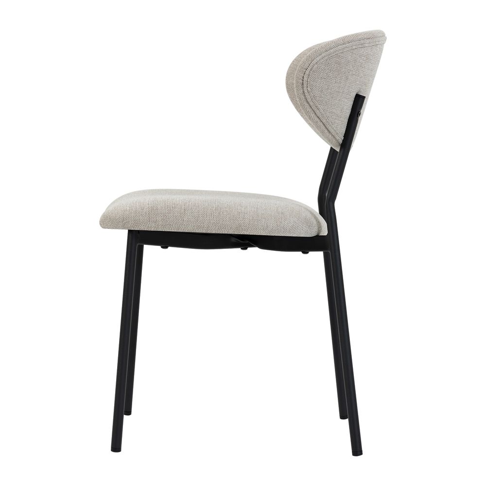 Chaise repas en tissu beige