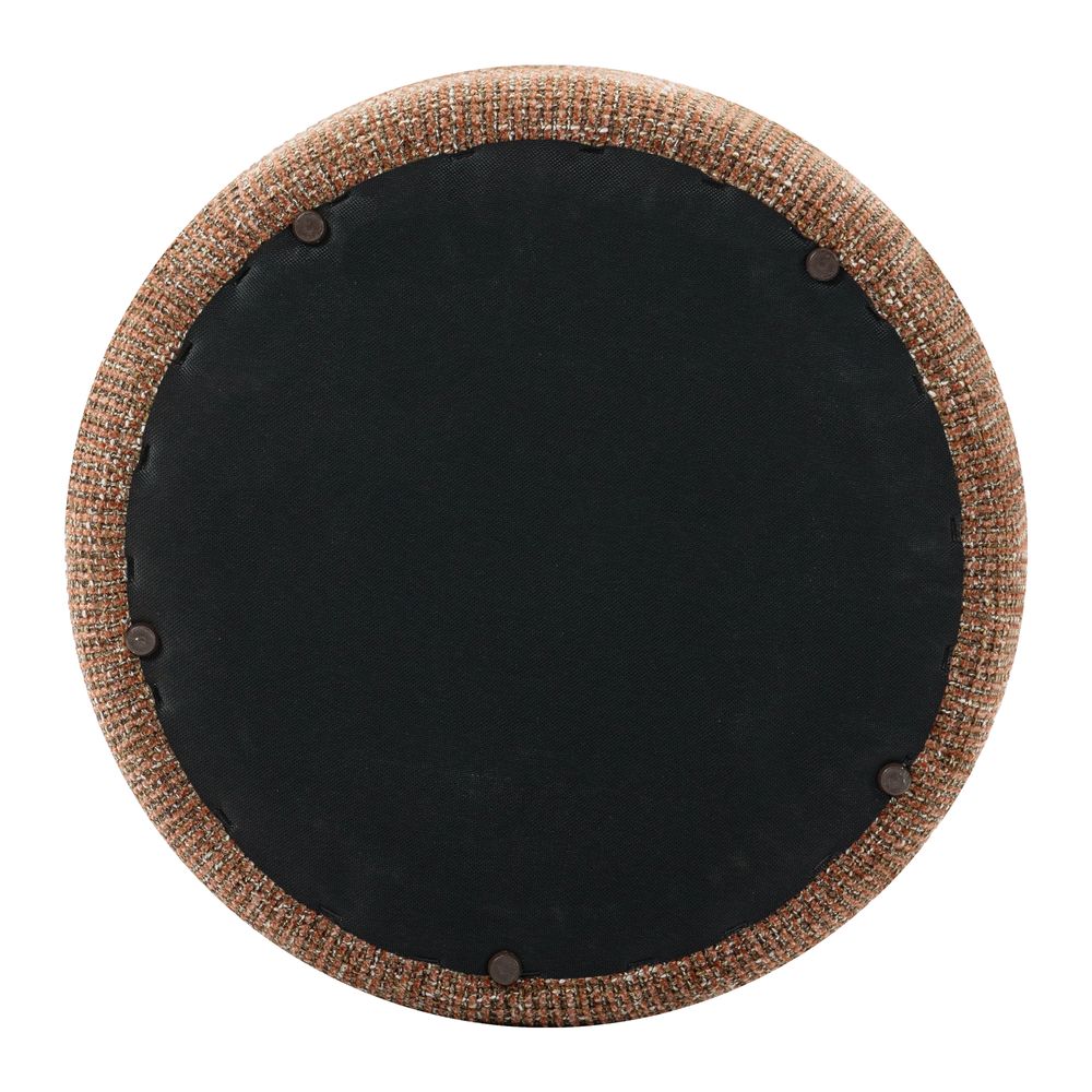 Pouf coffre tissu chenillé rouge