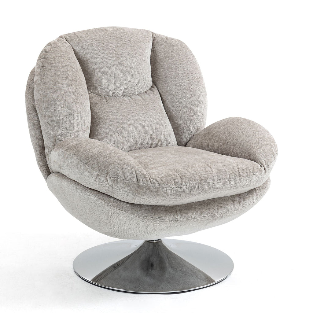 Fauteuil pivotant taupe