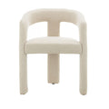 Chaise repas 3 pieds full tissu sable