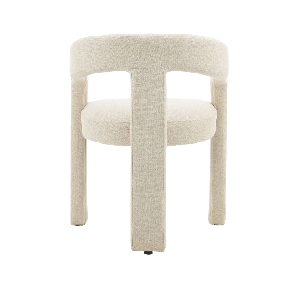 Chaise repas 3 pieds full tissu sable