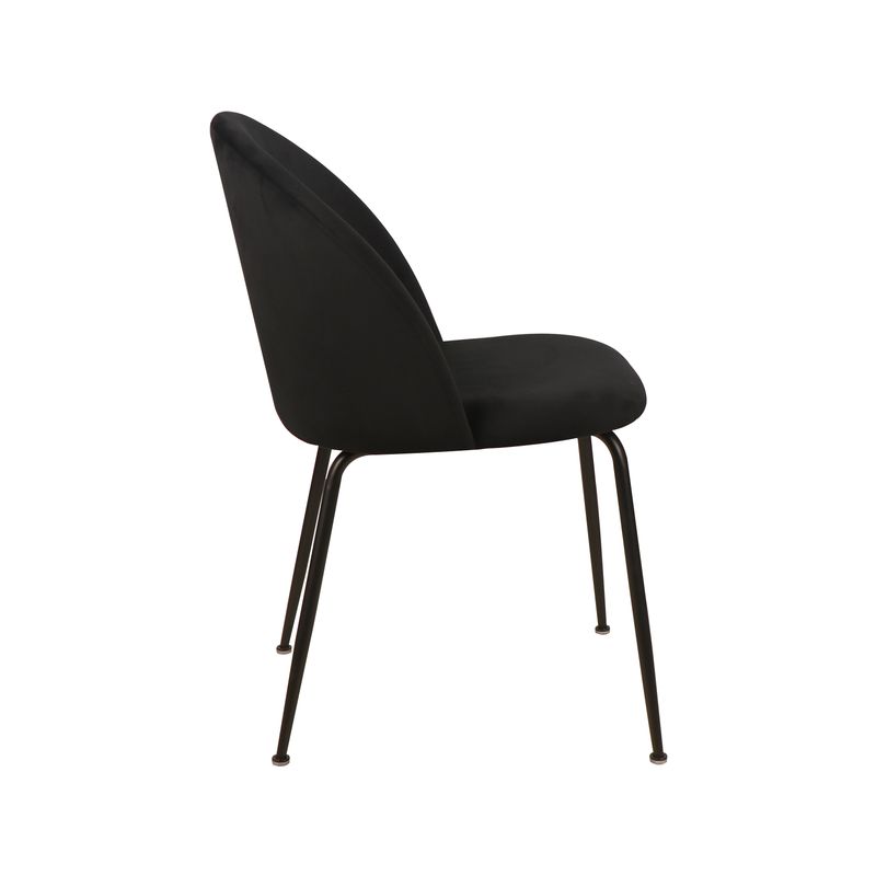 Chaise repas velours noir