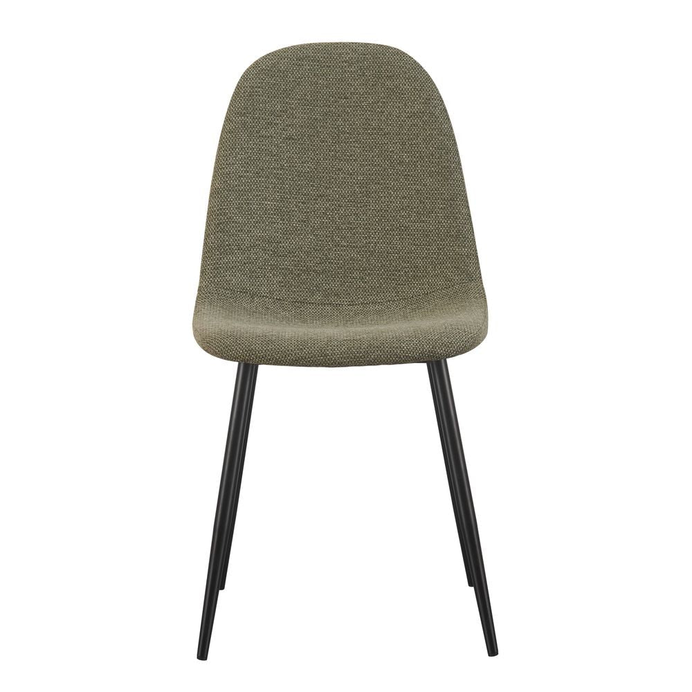 Chaise repas tissu vert foncé