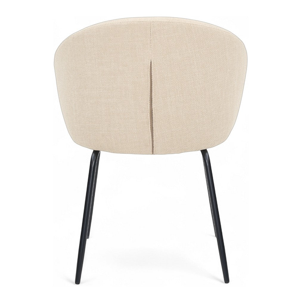 Chaise repas tissu écru