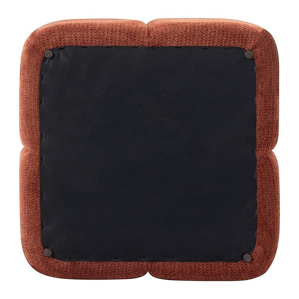 Pouf  tissu texturé bordeaux