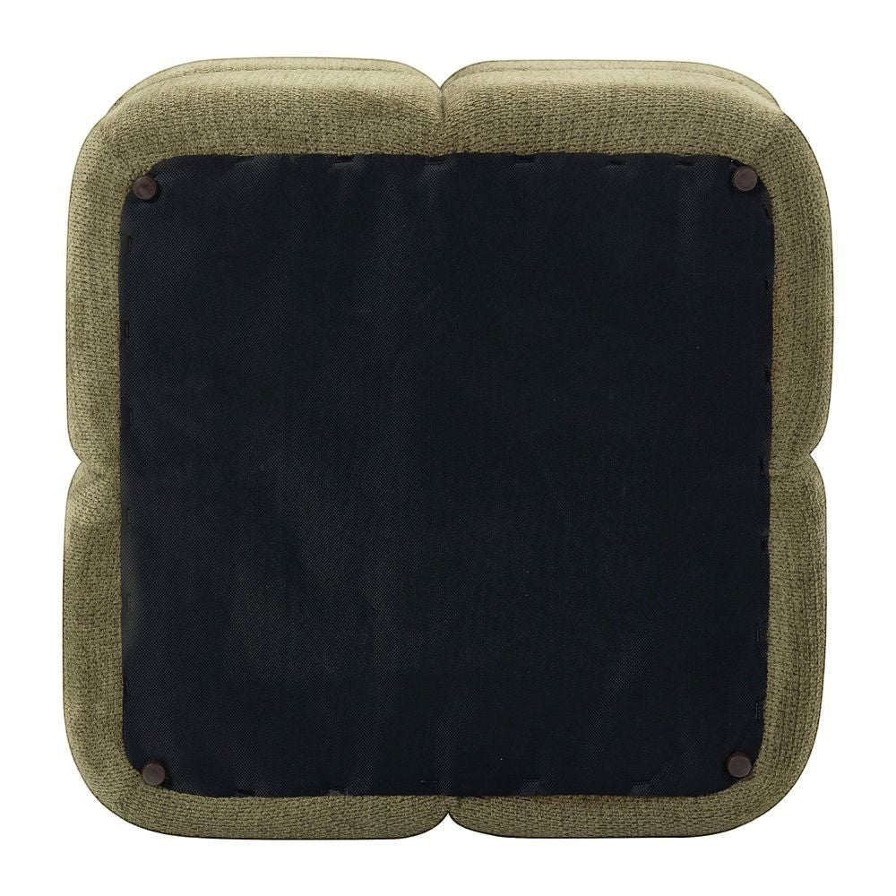 Pouf  tissu texturé kaki
