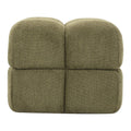 Pouf  tissu texturé kaki