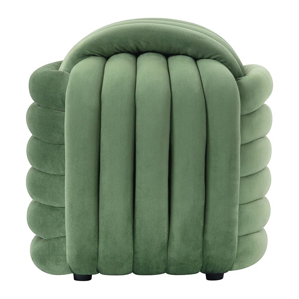 Pouf noeud velours vert clair