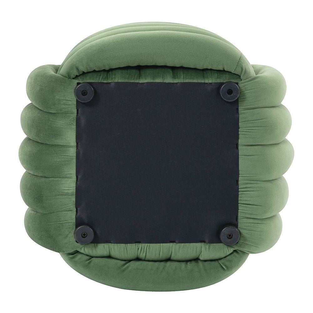 Pouf noeud velours vert clair
