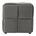 Pouf velours côtelé gris