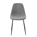 Chaise tissu chiné gris clair