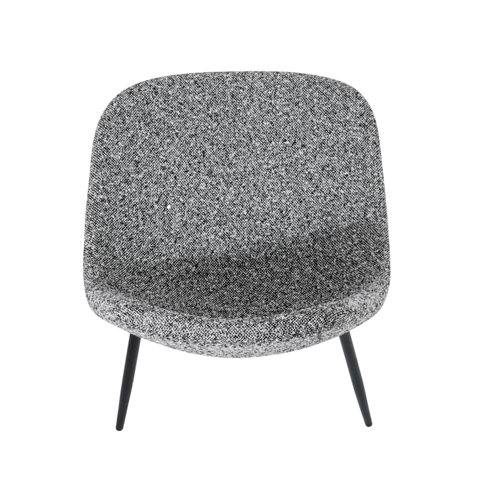 Chaise tissu chiné gris clair