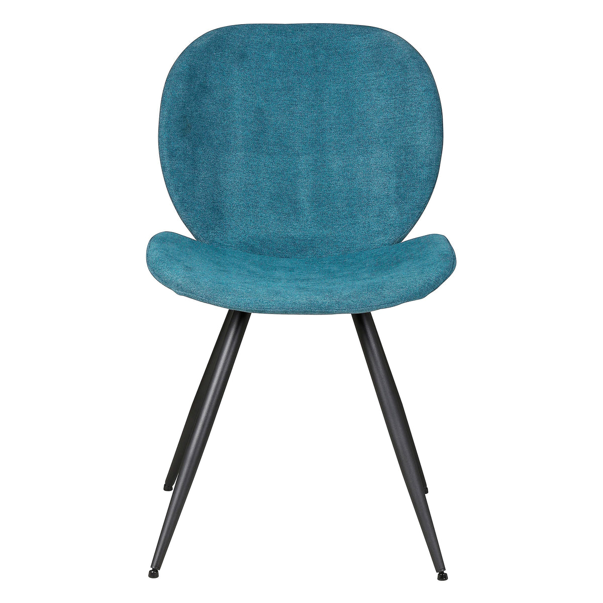 Chaise repas tissu bleu canard