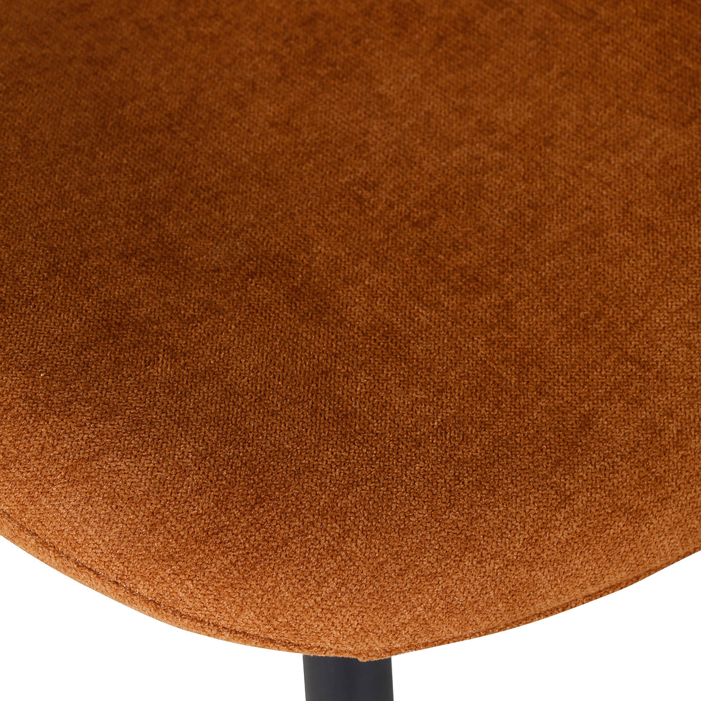 Chaise repas tissu rouille